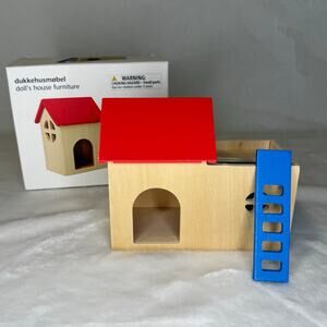 Flying Tiger Copenhagen Wooden Doll House Furniture with Ladder Denmark